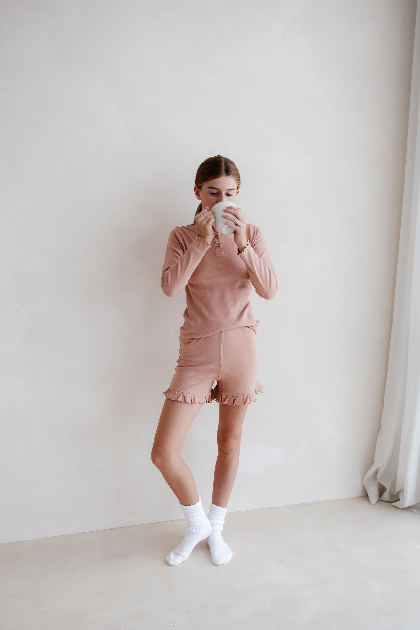 Girls Pink Sleep Short