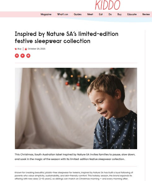 Featured in KIDDO Mag: Our Limited Edition Festive Sleepwear Collection