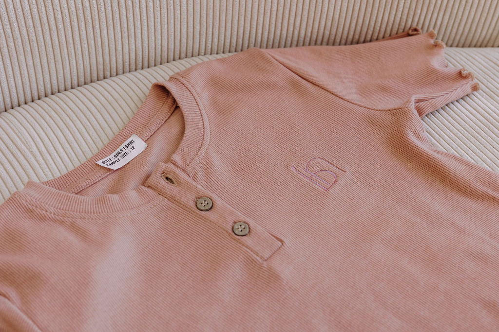 Girls Dusty Pink Sleep Tee