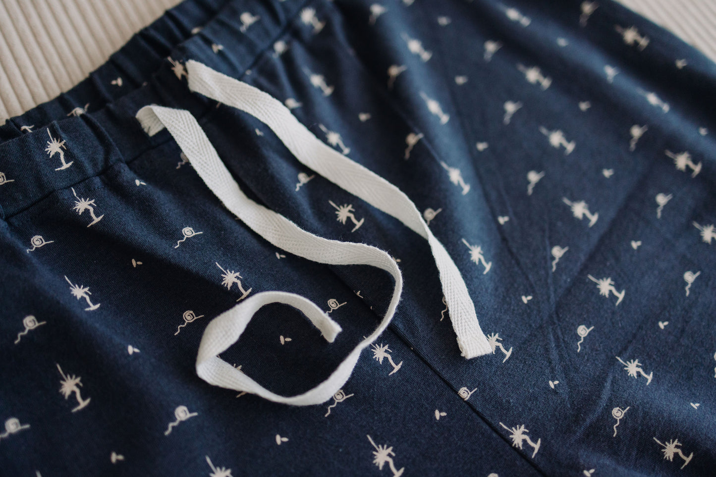 Boys organic cotton pants and long tee pyjama set