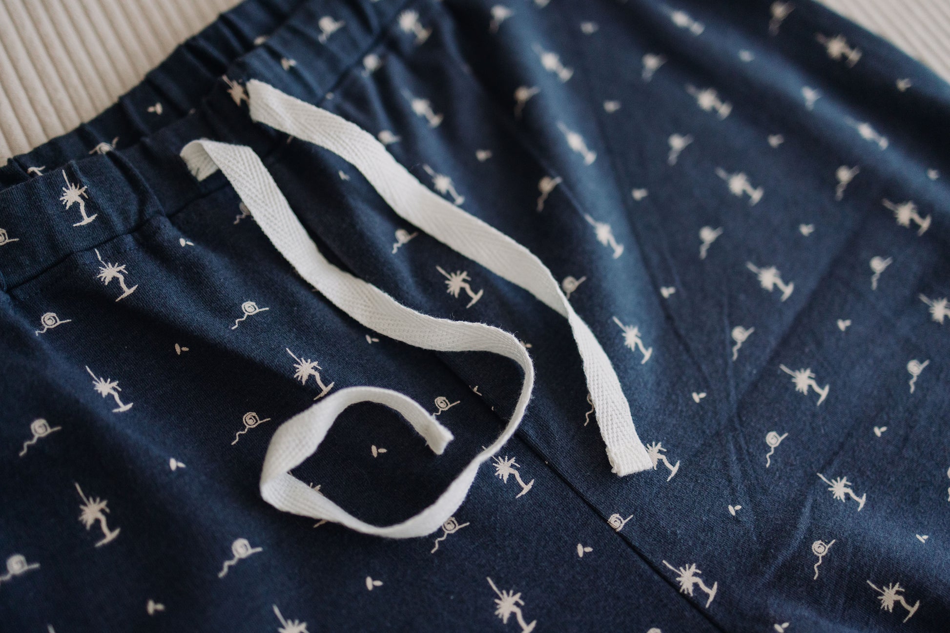 Boys organic cotton pants and long tee pyjama set
