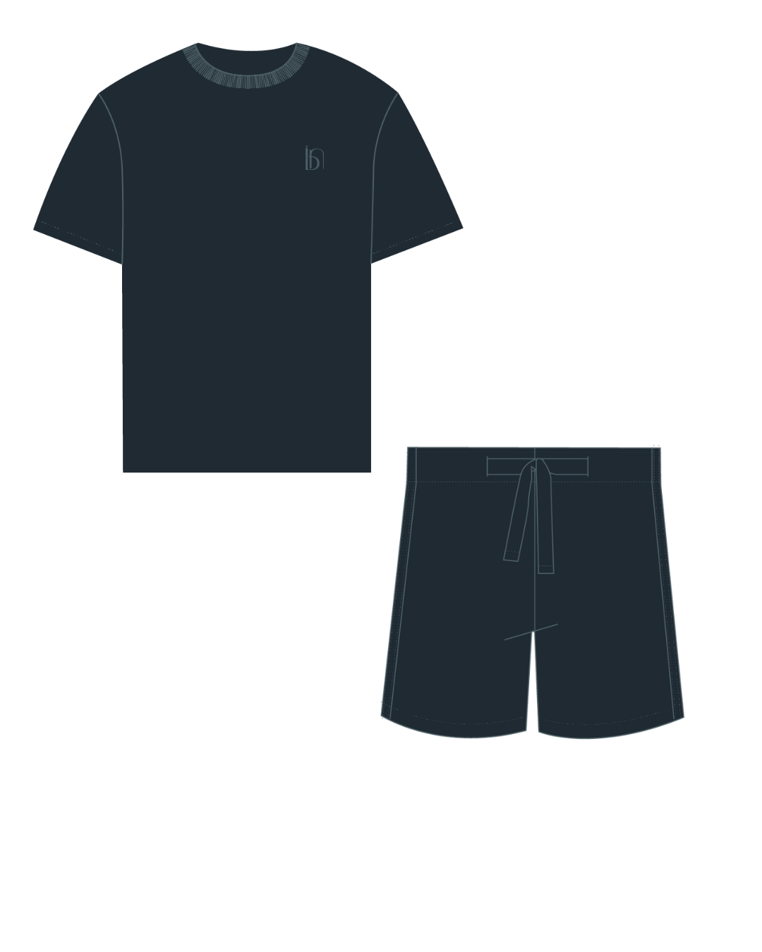 Boys short sleeve organic pyjama set