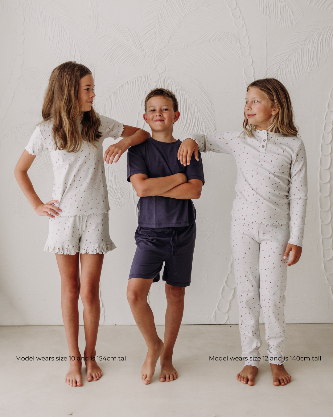 Girls grey organic cotton pants and long tee set