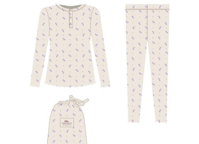 Girls organic Christmas pyjama set